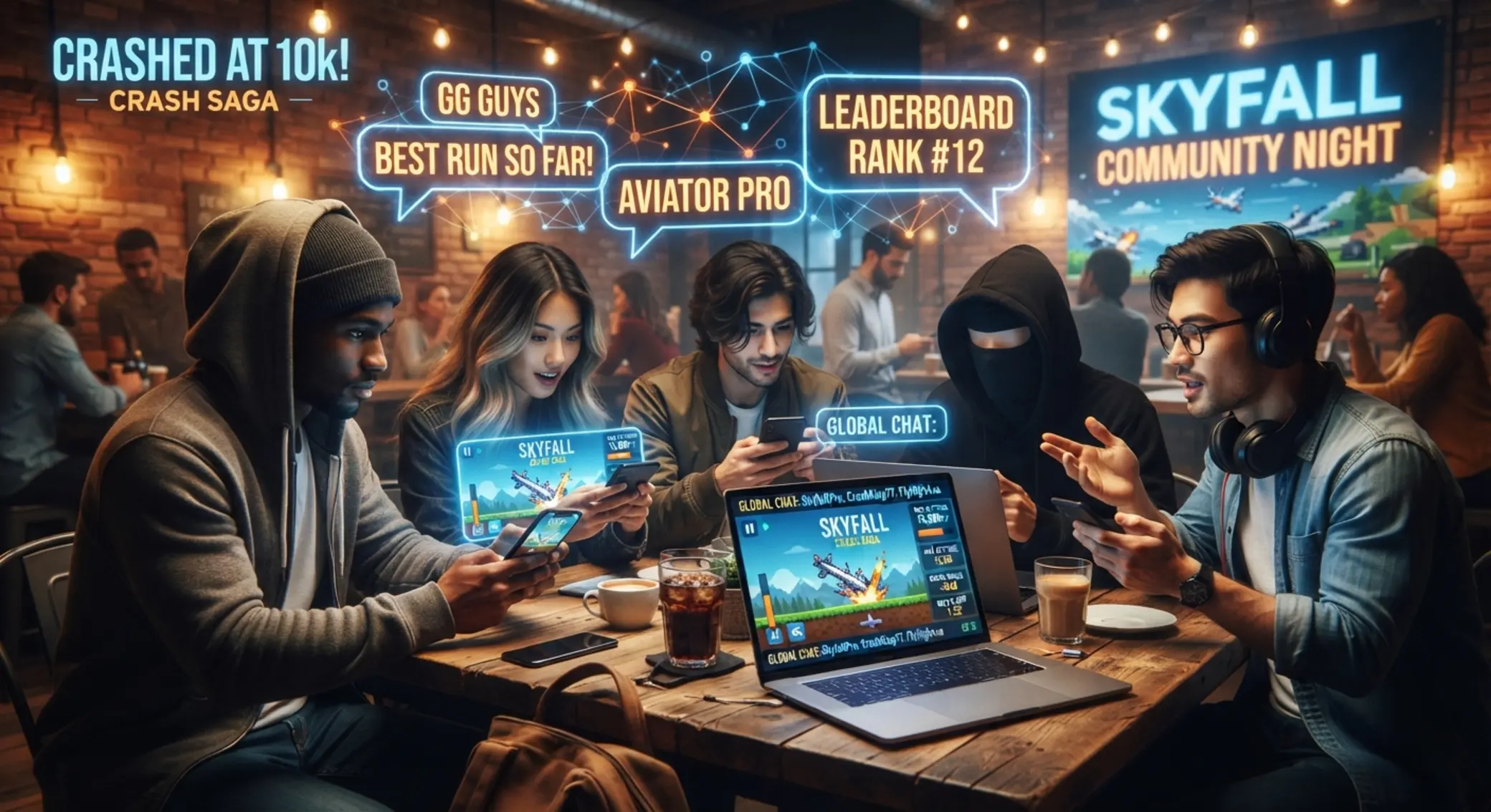 Online community discussing Aviator game on phones and laptops