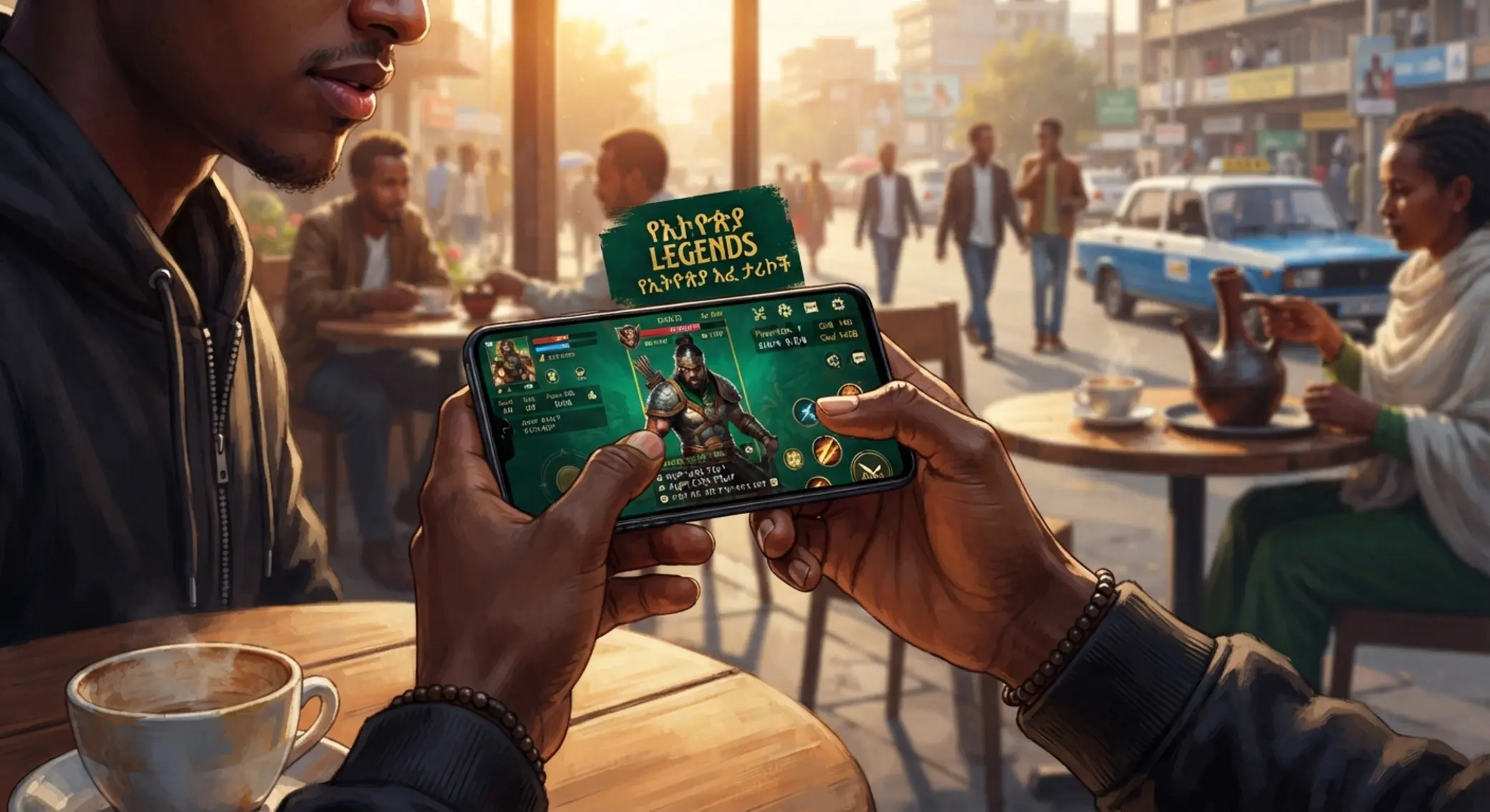 Mobile player in Ethiopia using Betx crash on a smartphone