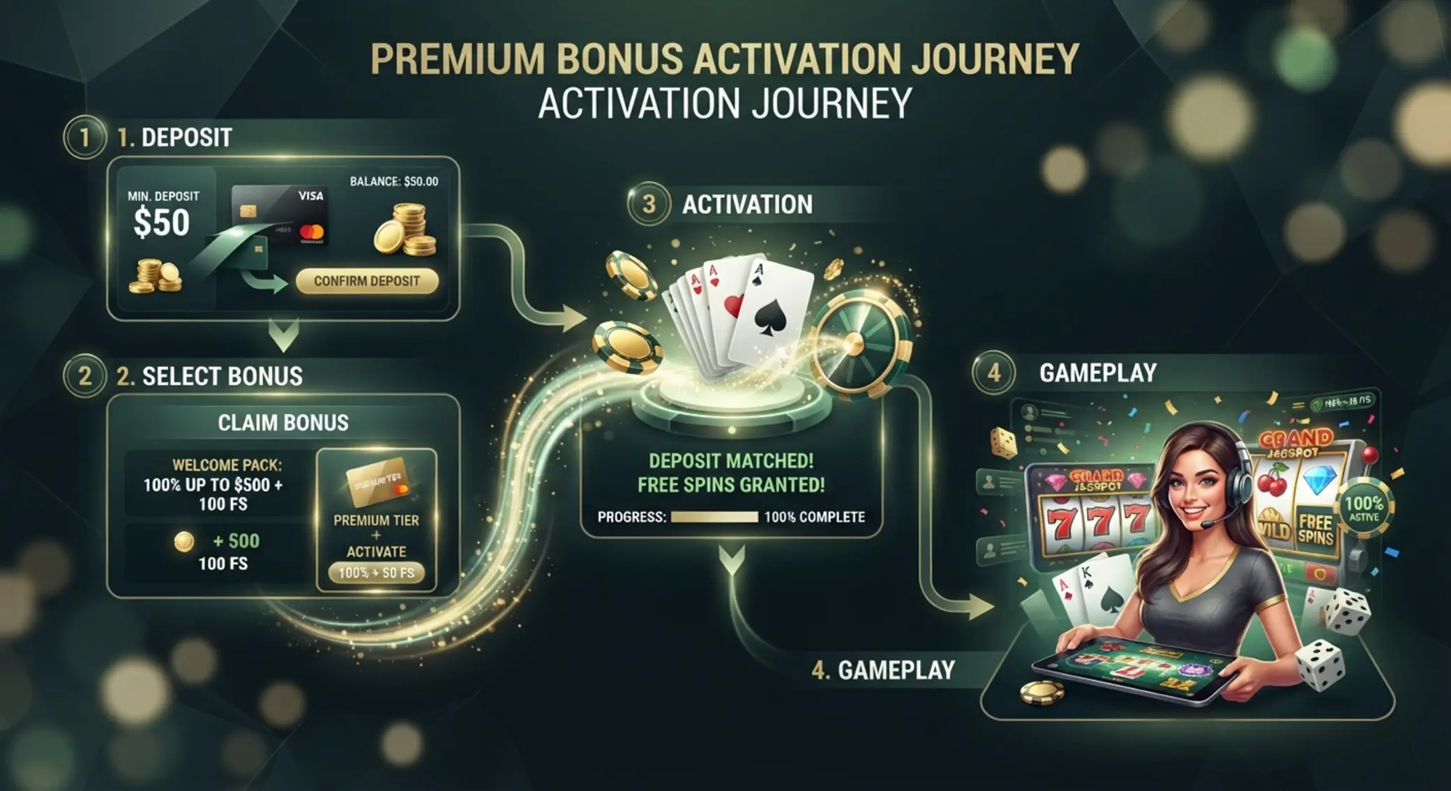 Illustration of highroller bonus activation and gameplay flow