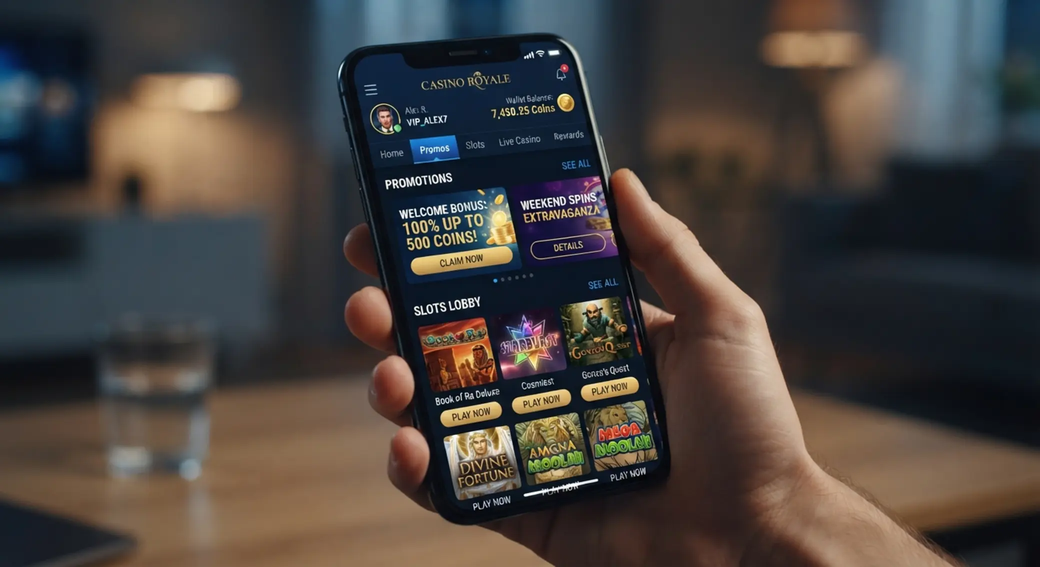 Mobile interface view for claiming a Betx no wagering bonus