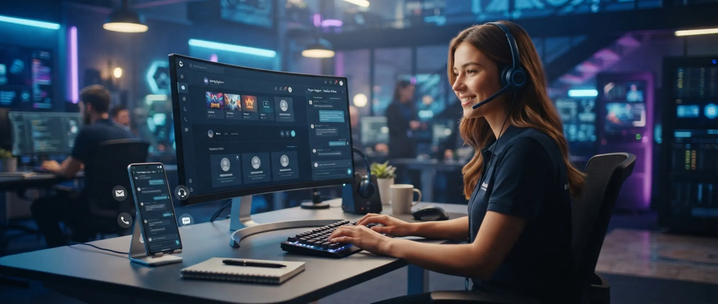 24/7 BetX support banner with operator, chat window, and mobile devices