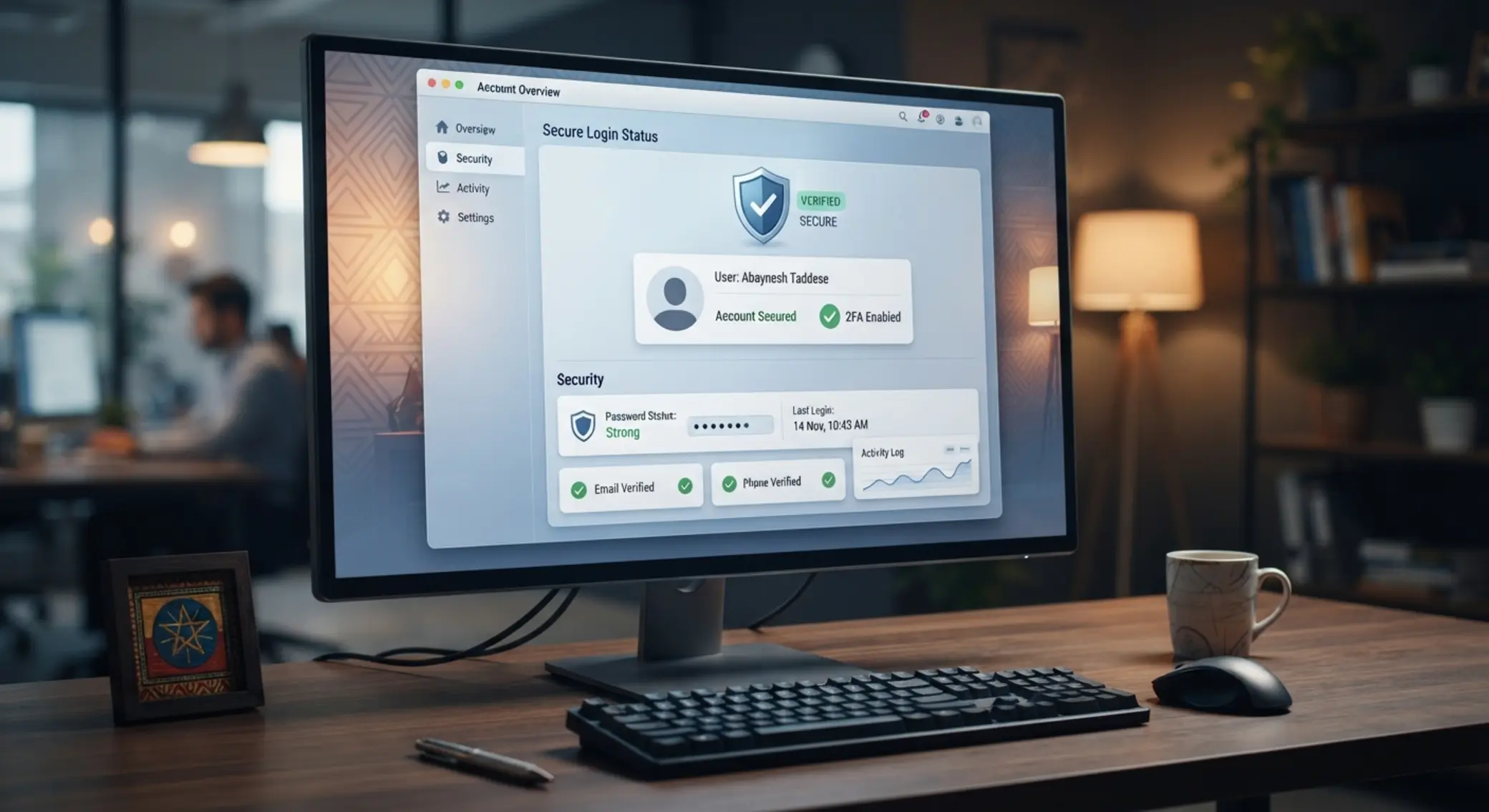 Secure online account registration and data protection interface